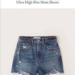 A&F Ultra High Rise Denim Shorts NWT